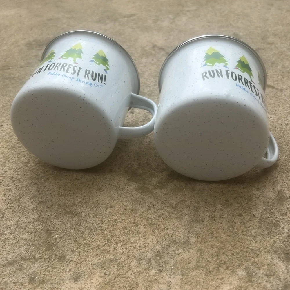 Run Forest Run Bubba Gump Shrimp Co. Set of Two Tin Coffee Moscow Mule Cups